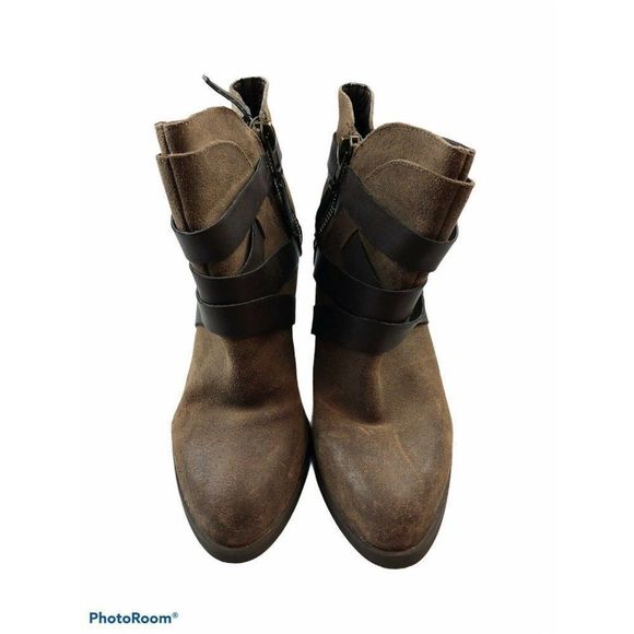 steve madden paiva brown leather western wear boot - Picture 2 of 9